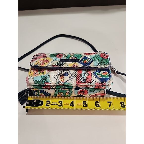 Vera Bradley Crossbody Wristlet Cuban Stamps Small All in One Multicolored - Picture 8 of 11